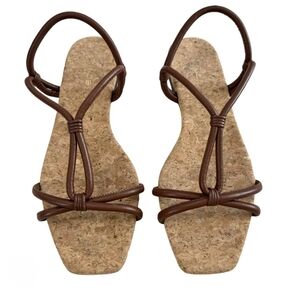 [Vince] Brown Leather Sandals